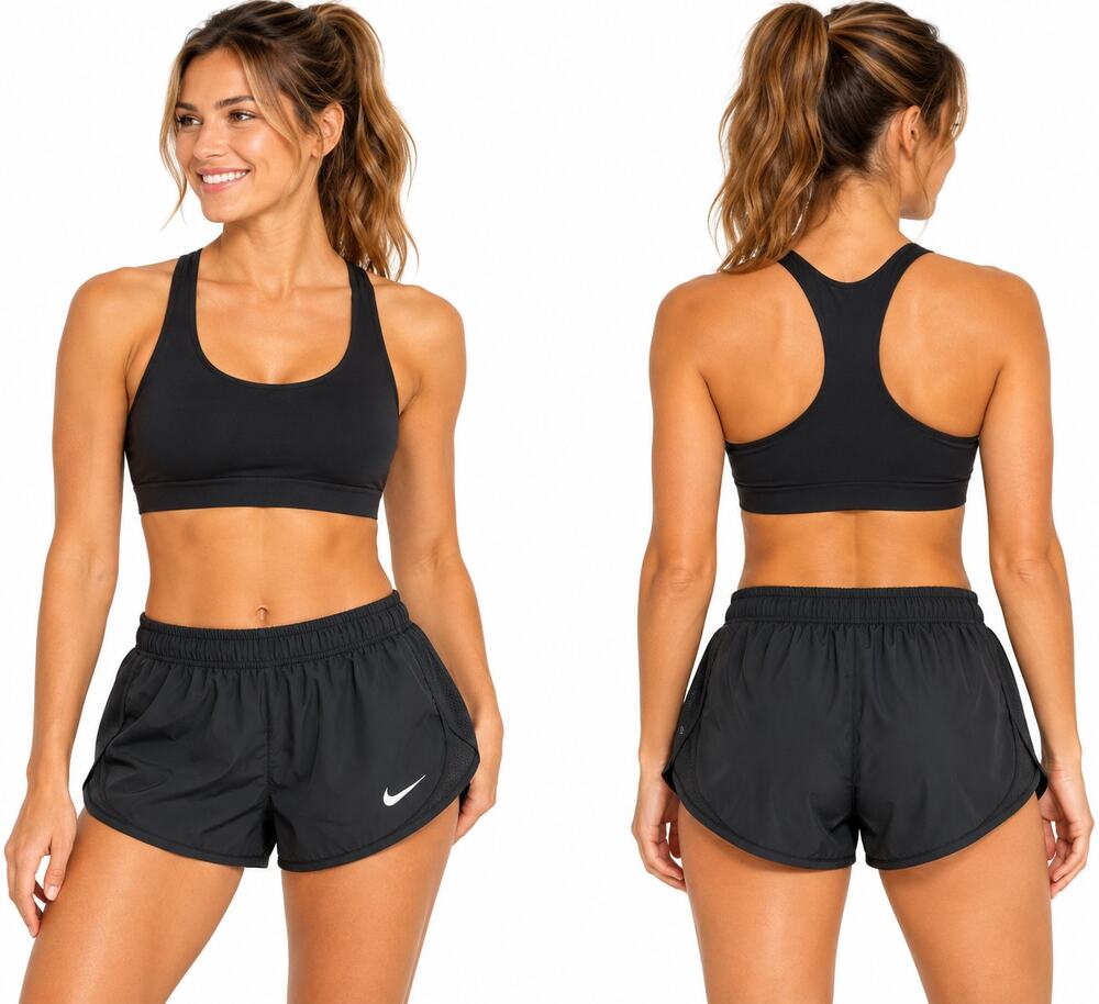 Nike Tempo Running Shorts Womens M Black Dri-FIT 3" Lined 831558-014
